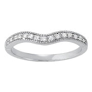 14K White Gold 1/8 ct tw Diamond Wedding Ring