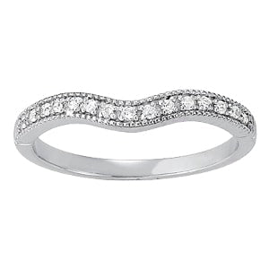 14K White Gold 1/8 ct tw Diamond Wedding Ring