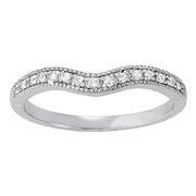 14K White Gold 1/8 ct tw Diamond Wedding Ring