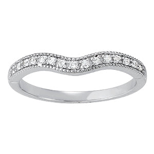 14K White Gold 1/8 ct tw Diamond Wedding Ring
