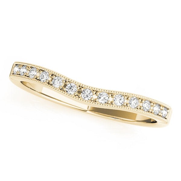 14K Yellow Gold 1/8 ct tw Diamond Wedding Ring