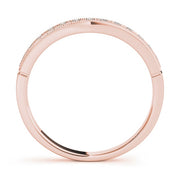 18K Rose Gold 1/8 ct tw Diamond Wedding Ring