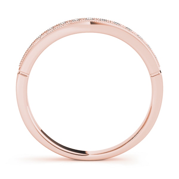14K Rose Gold 1/8 ct tw Diamond Wedding Ring