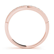 14K Rose Gold 1/8 ct tw Diamond Wedding Ring