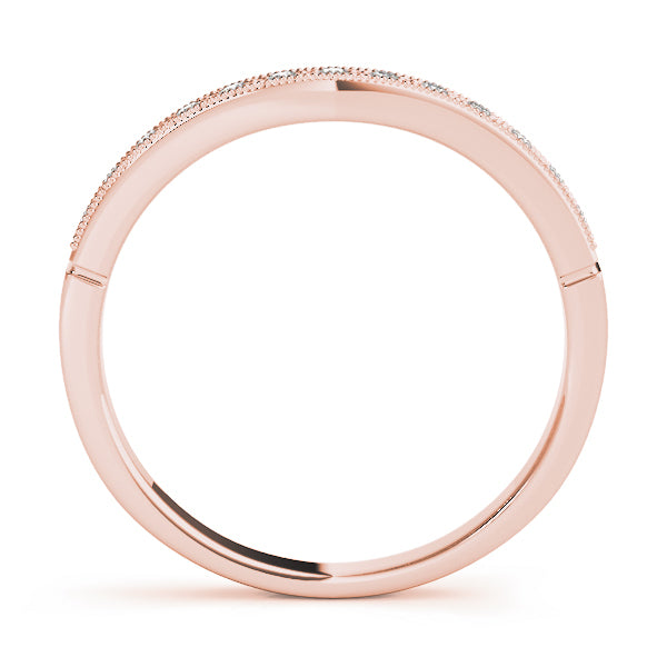 14K Rose Gold 1/8 ct tw Diamond Wedding Ring