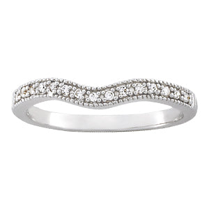 Platinum 1/8 ct tw Diamond Wedding Ring