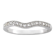 14K White Gold 1/8 ct tw Diamond Wedding Ring