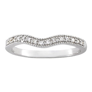 14K White Gold 1/8 ct tw Diamond Wedding Ring