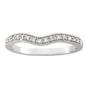 14K White Gold 1/8 ct tw Diamond Wedding Ring