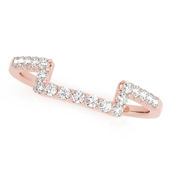 14K Rose Gold 1/3 ct tw Diamond Wedding Ring