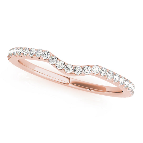 14K Rose Gold 1/4 ct tw Diamond Wedding Ring