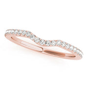 18K Rose Gold 1/4 ct tw Diamond Wedding Ring