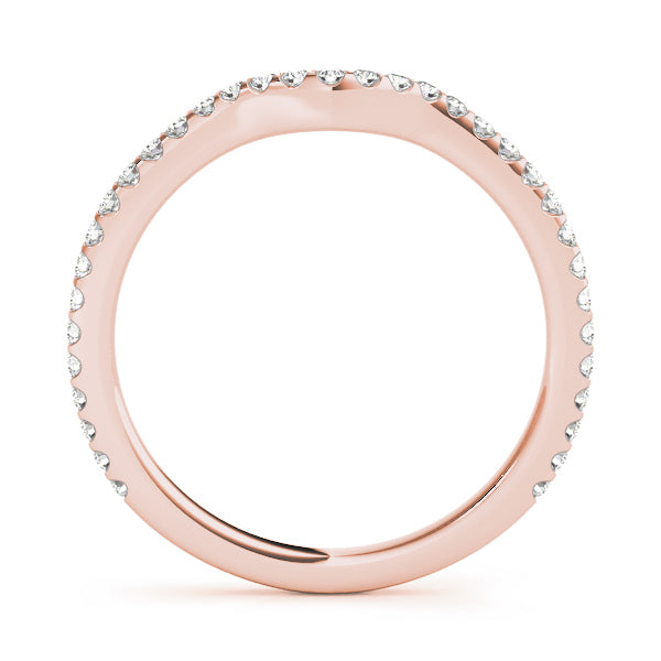 14K Rose Gold 1/4 ct tw Diamond Wedding Ring