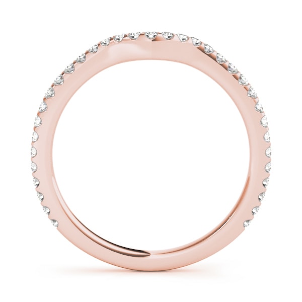 14K Rose Gold 1/4 ct tw Diamond Wedding Ring
