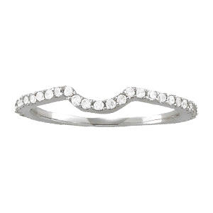 14K White Gold 1/4 ct tw Diamond Wedding Ring