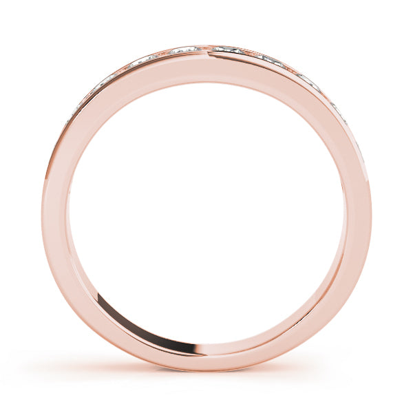 14K Rose Gold 3/4 ct tw Diamond Wedding Ring