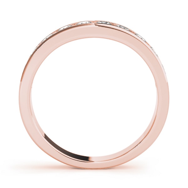 18K Rose Gold 3/4 ct tw Diamond Wedding Ring