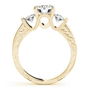 18K Yellow Gold 2 ct tw Three Stone Diamond Engagement Ring