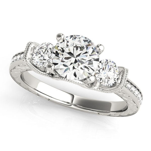 Platinum 2 ct tw Three Stone Diamond Engagement Ring