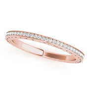 14K Rose Gold 1/8 ct tw Diamond Wedding Ring