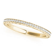 18K Yellow Gold 1/8 ct tw Diamond Wedding Ring