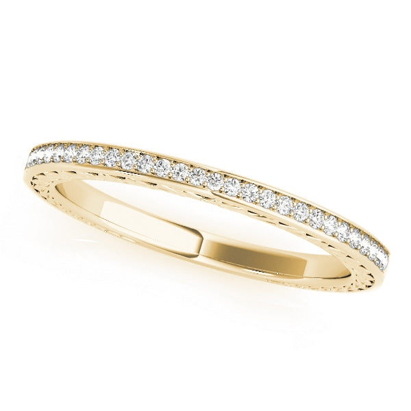 18K Yellow Gold 1/8 ct tw Diamond Wedding Ring