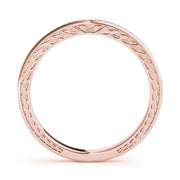 14K Rose Gold 1/8 ct tw Diamond Wedding Ring