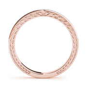 14K Rose Gold 1/8 ct tw Diamond Wedding Ring