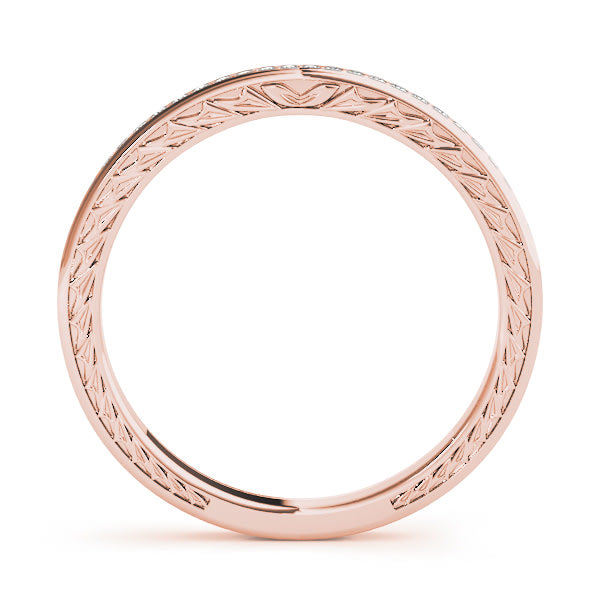 14K Rose Gold 1/8 ct tw Diamond Wedding Ring