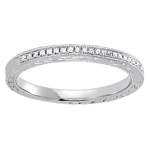 14K White Gold 1/8 ct tw Diamond Wedding Ring