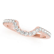 18K Rose Gold 1/3 ct tw Diamond Wedding Ring