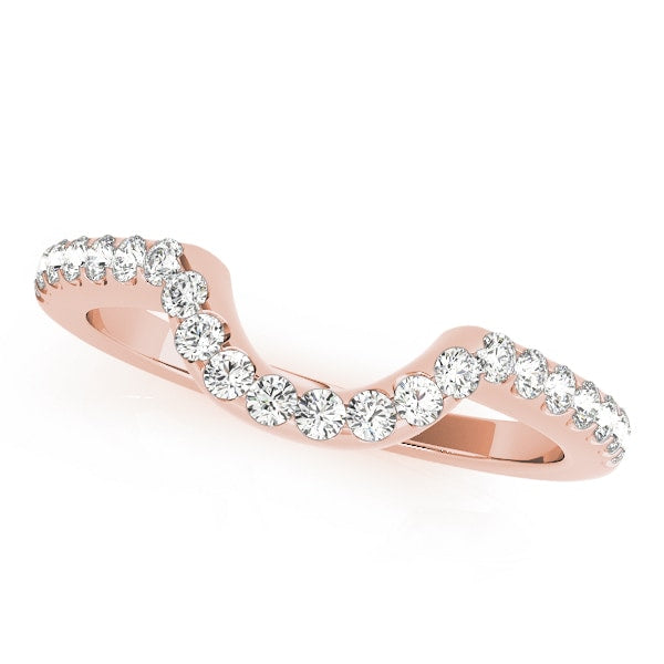 14K Rose Gold 1/3 ct tw Diamond Wedding Ring