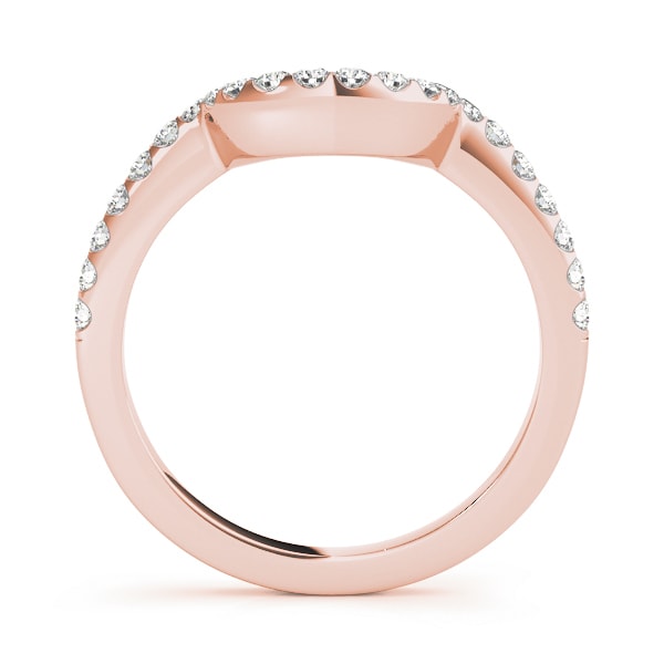 14K Rose Gold 1/3 ct tw Diamond Wedding Ring