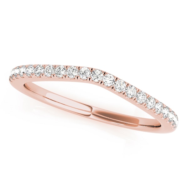 14K Rose Gold 1/3 ct tw Diamond Wedding Ring