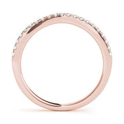 18K Rose Gold 1/3 ct tw Diamond Wedding Ring