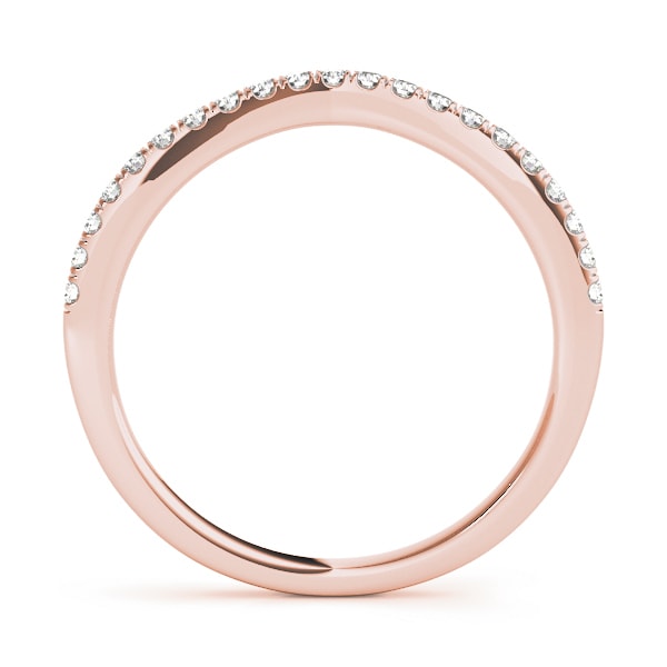 18K Rose Gold 1/3 ct tw Diamond Wedding Ring