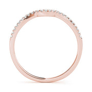 18K Rose Gold 1/10 ct tw Diamond Wedding Ring