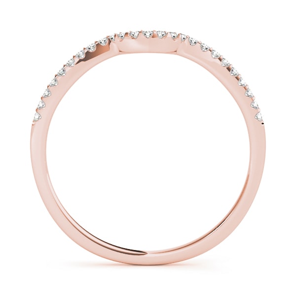 18K Rose Gold 1/10 ct tw Diamond Wedding Ring