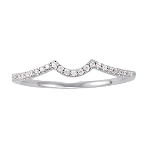 18K White Gold 1/10 ct tw Diamond Wedding Ring