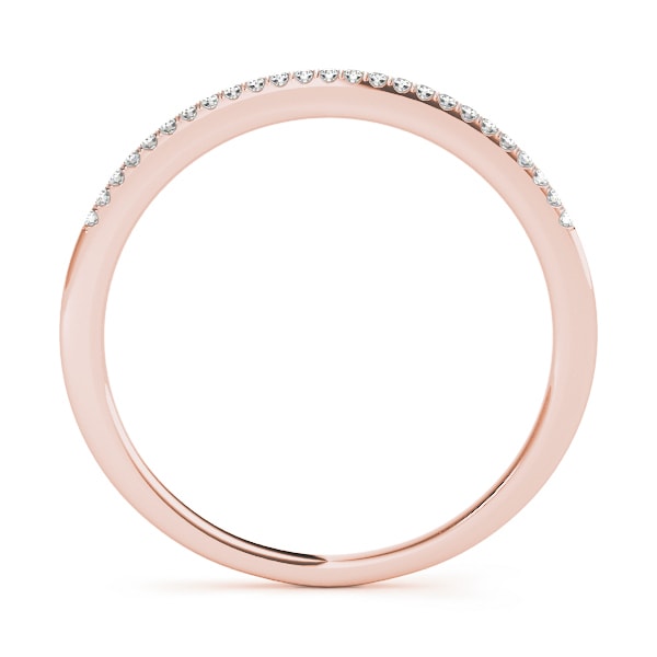 18K Rose Gold 1/10 ct tw Diamond Wedding Ring