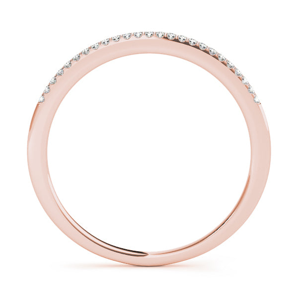 18K Rose Gold 1/10 ct tw Diamond Wedding Ring