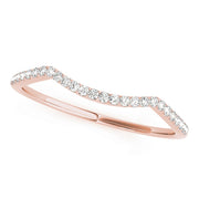 14K Rose Gold 1/10 ct tw Diamond Wedding Ring
