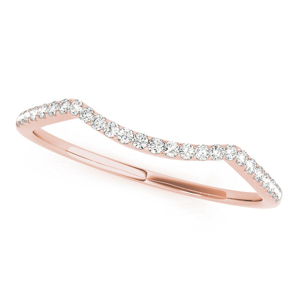 14K Rose Gold 1/10 ct tw Diamond Wedding Ring