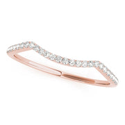 14K Rose Gold 1/10 ct tw Diamond Wedding Ring