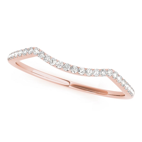 14K Rose Gold 1/10 ct tw Diamond Wedding Ring