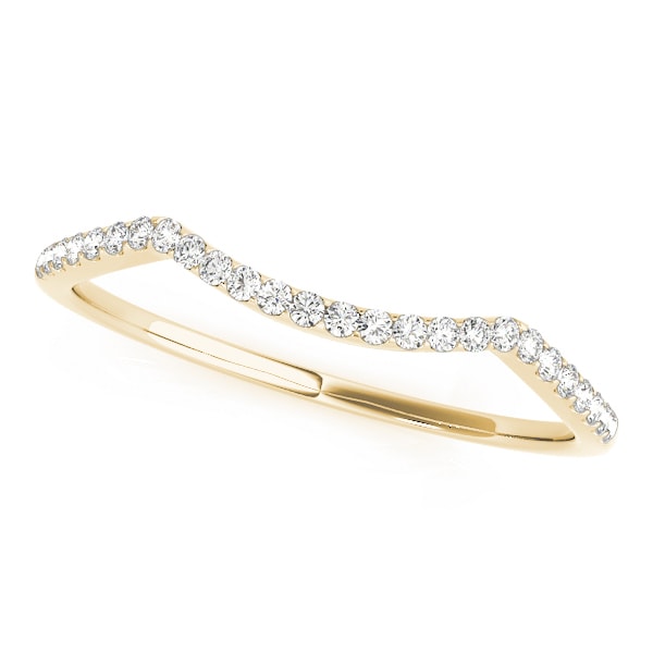 18K Yellow Gold 1/10 ct tw Diamond Wedding Ring