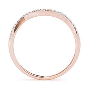 14K Rose Gold 1/10 ct tw Diamond Wedding Ring
