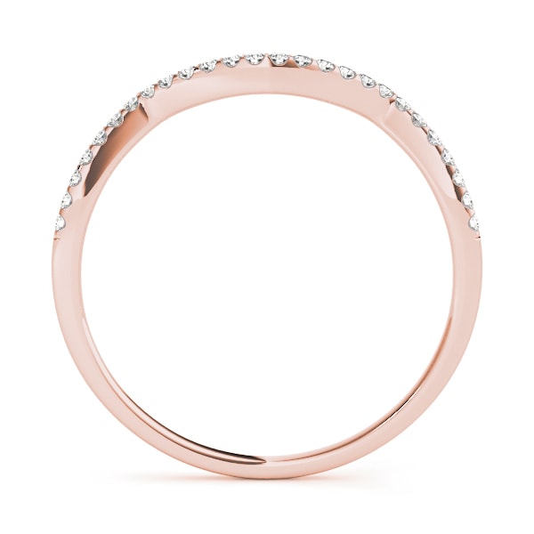 14K Rose Gold 1/10 ct tw Diamond Wedding Ring