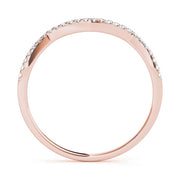 14K Rose Gold 1/10 ct tw Diamond Wedding Ring