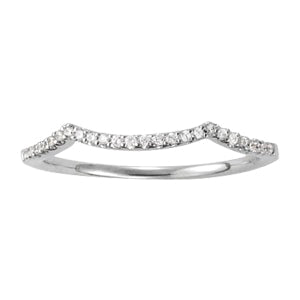 14K White Gold 1/10 ct tw Diamond Wedding Ring